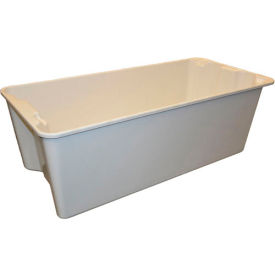 Molded Fiberglass Nest & Stack Tote with Wire, 42-1/2"L x 20"W x 14-1/4"H, White