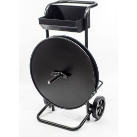Strapping Cart for Steel & Poly Strapping for 1/2" Strap Width & 16" Core, Black