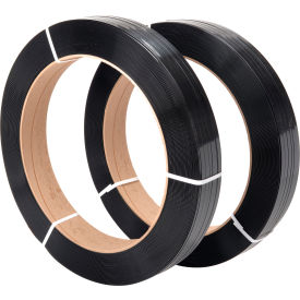 Polyester Strapping, 1/2"W x 3600'L x 0.020" Thick, Black