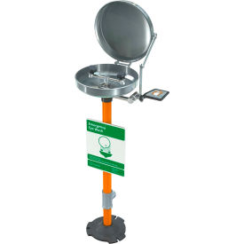 Eye Wash Pedestal Mounted Stainless Steel Bowl and Cover, G1825BC
