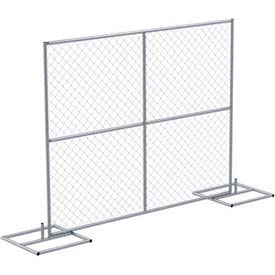 Galvanized Steel Construction Barrier Starter Unit, 7-1/2"L x 72"H