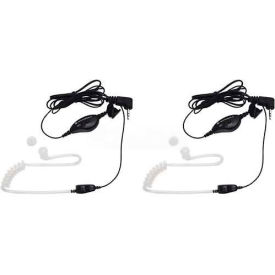 2 Way-Radio Surveillance Headset with PTT Microphone, 2 Pack