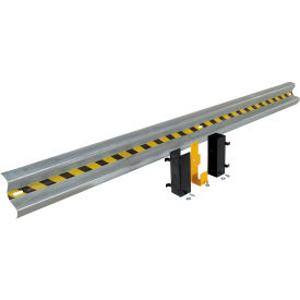 Steel Drop-In Guard Rail 12' With 3 Brackets & Hardware, Galvanized
