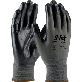 G-Tek Nitrile Coated Nylon Grip Gloves, Medium, 12 Pairs