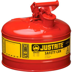 Safety Can Type I - 2-1/2 Gallon Galvanized Steel, Red
