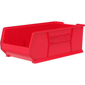 Plastic Super-Size Stacking Bin, 29-7/8"L x 16-1/2" W x 11"H, Red
