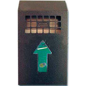 Wall Mount Bin Outdoor Ashtray Black Textured