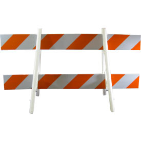 Plasticade Econocade Traffic Barricade A-Frame 6 Ft With 2 Rail