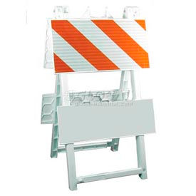 Plasticade Econocade Folding Traffic Barricade 42-3/5"H With 4 Panels 2 Sheetings