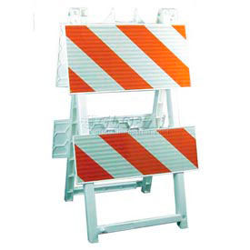 Econocade Folding Traffic Barricade 42-3/5"H With 4 Panels 4 Sheetings