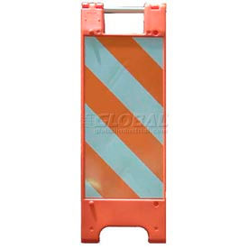 Minicade Barricade Sign Stand 36"H With 2 Panel 2 Sheetings, Orange