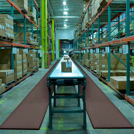 T17 Superfoam Solid 5/8" Thick Safety/Anti-Fatigue Floor Mat, 4' x 75' Black