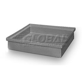 Rotationally Molded Plastic Tray 20 X20x4-1/2 Gray