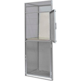 2-Tier 2 Door Bulk Tenant Storage Locker, Add On, 36"Wx48"Dx90"H, Gray, Unassembled