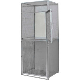 2-Tier 2 Door Bulk Tenant Storage Locker, Starter, 36"Wx60"Dx90"H, Gray, Unassembled