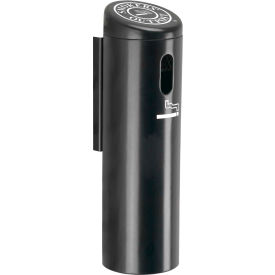 Wall Mounted Ashtray with Swivel Lock, Black