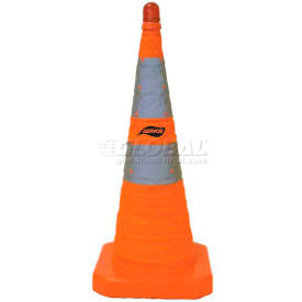 28"H Collapsible Safety Cone W/LED Beacon