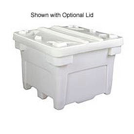 FDA Single Wall Bulk Container, 42-1/2"L x 42-1/2"W x 33-1/2"H, 1200 lb. Cap, Natural