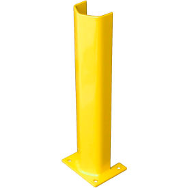 3/8" Thick 24" H Steel Post Protector Yellow