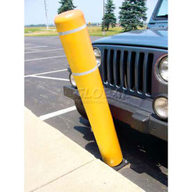 52"H FlexBollard - Concrete Installation - Yellow Cover/White Tapes