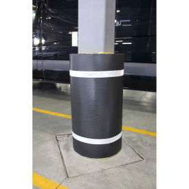 44"H x 36"W Soft Nylon Column Protector - Black Cover/White Tapes