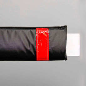 108"W Soft Nylon Gate Arm Cover - Black Cover/Red Tapes