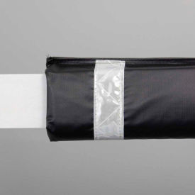 108"W Soft Nylon Gate Arm Cover - Black Cover/White Tapes