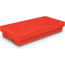Plastic Utility Tray Red 26" L x 12-1/2" W x 4-1/2 H