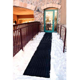 Outdoor Snow & Ice Melting Heated Walkway Mat 1/2" Thick 3' x 5' 120 Volt Black