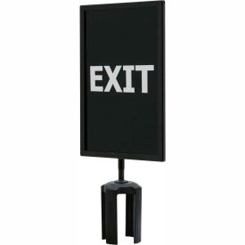Acrylic Sign, Double Sided, "Exit", 7"Wx11"H, Black/White