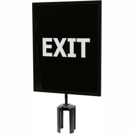 Queueway Acrylic Sign, Double Sided, "Exit", 11"x14", Black/White