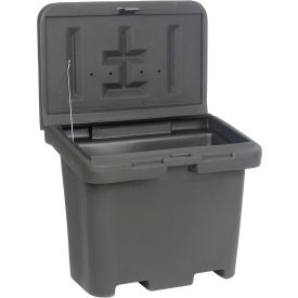Bulk Container, 36"L x 24"W x 30"H, 270 lb. Capacity, Black, Polyethylene
