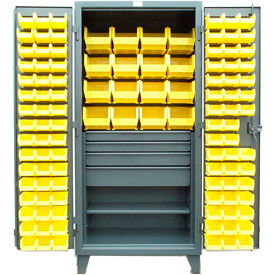 Heavy Duty Bin Cabinet - With 110 Bins And Drawers 36x24x78