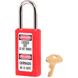 Safety 411 Series Zenex Thermoplastic Padlock, Red