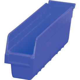 ShelfMax Plastic Nesting Storage Shelf Bin 30048 - 4-1/8"W x 17-7/8"L x 6"H Blue
