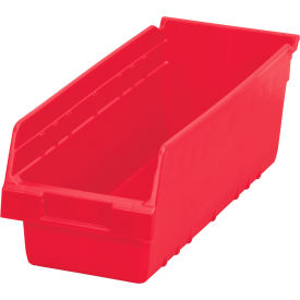 Shelf Bin 6-5/8"W x 17-7/8"L x 6"H Red