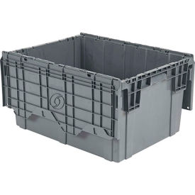 Flipak Plastic Distribution Container, 27-7/8"L x 20-5/8"W x 15-5/16"H, Gray