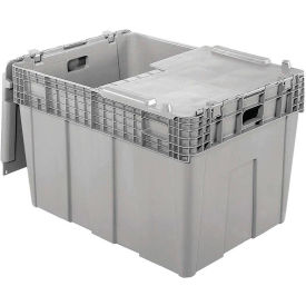 Flipak Plastic Distribution Container, 30"L x 22"W x 20-1/2"H, Gray