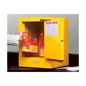 Flammable Liquid Cabinet, 4 Gallon, Self-Close Single Door Vertical Storage
