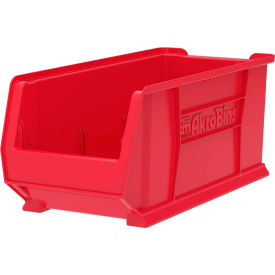 Plastic Super-Size Stacking Bin, 23-7/8"L x 11"W x 10"H, Red