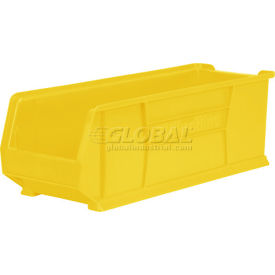 Plastic Super-Size Stacking Bin, 29-7/8"L x 11"W x 10"H, Yellow