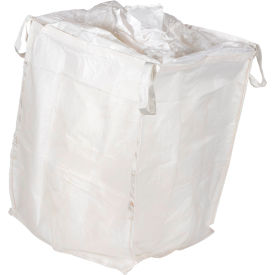 Fabric FIBC Bulk Bag, 36"L x 36"W x 45"H, 3300 lb Capacity, White