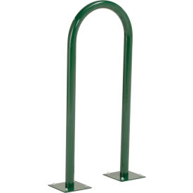U-Rack Bike Rack, 2-Bike Capacity, Flange Mount, Green