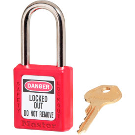 Safety 410 Series Zenex Thermoplastic Padlock, Red, 410RED