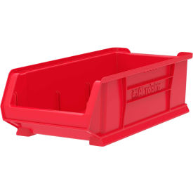 Plastic Super-Size Stacking Bin, 23-7/8"L x 11" W x 7"H, Red