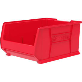 Plastic Super-Size Stacking Bin, 23-7/8"L x 18-1/4"W x 12"H, Red