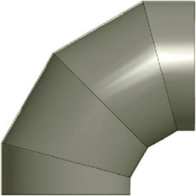 36" Diameter 90 degree Right Hand Elbow