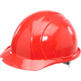 Americana Cap Safety Helmet, 4-Point Slide-Lock Suspension, Red
