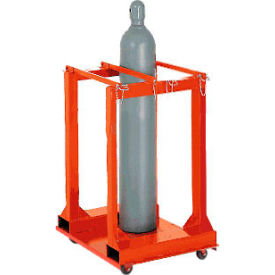 Mobile Forkliftable Storage Caddy w/ Casters, 4 Cylinders Capacity
