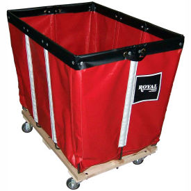 6 BU-Standard-Duty Basket Truck - Vinyl Liner - 4 Swivel Casters-Red